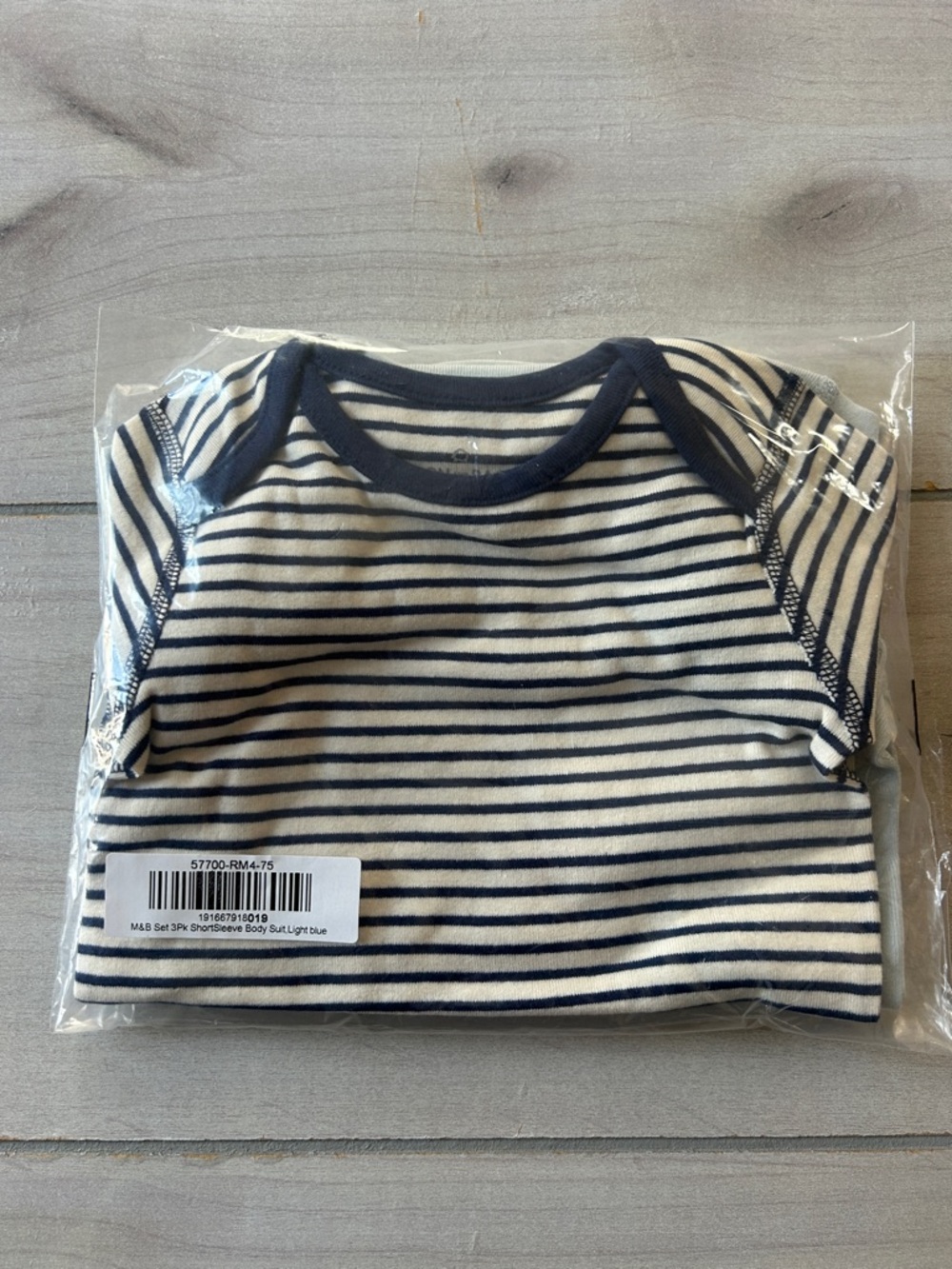 NWT Hanna Andersson Organic Cotton Blues 3 Pack Bodysuit Set - Picture 2 of 3